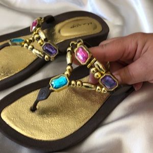 Sandals Jeweled Size 7 - 7.5 Medium